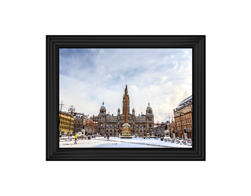 George Square covered by snow, Glasgow