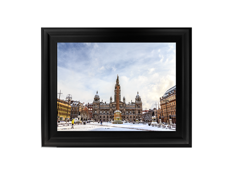 George Square covered by snow, Glasgow