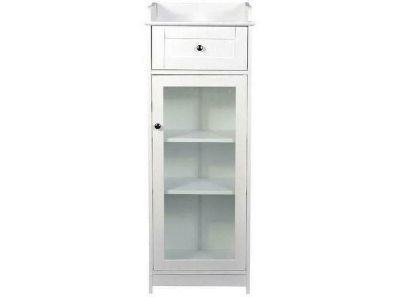 Alaska Wood Glass Cabinet Grey