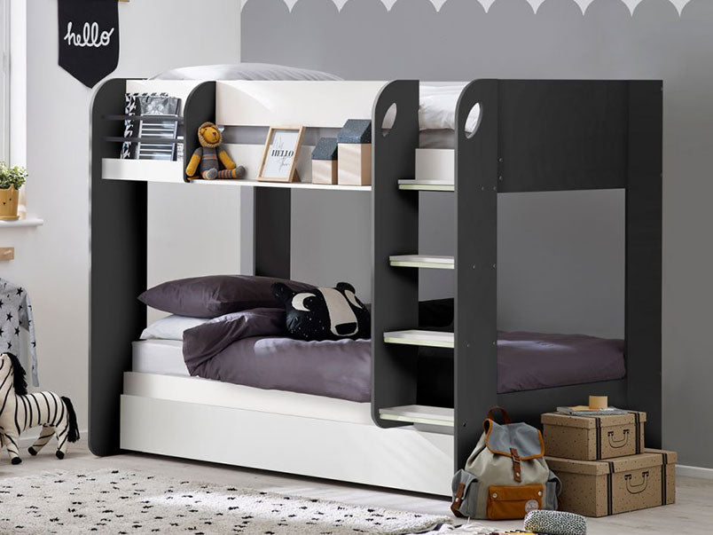 Mars Bunk & Underbed Charcoal & White